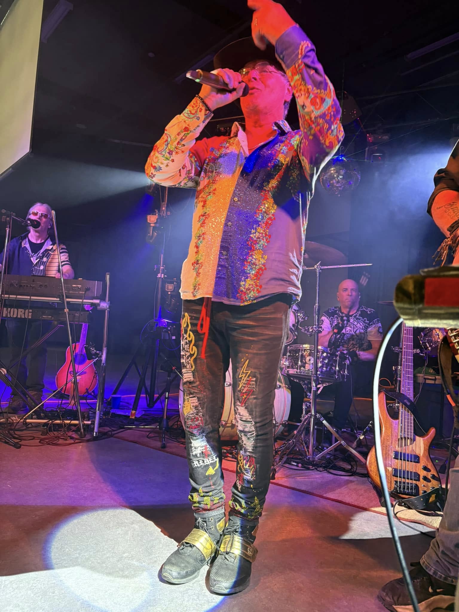 Headway vocalist performing live